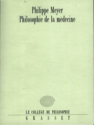 cover image of Philosophie de la médecine